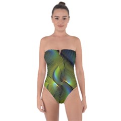 Fractal Abstract Design Fractal Art Tie Back One Piece Swimsuit by Pakrebo