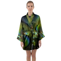 Fractal Abstract Design Fractal Art Long Sleeve Kimono Robe by Pakrebo