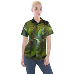 Fractal Abstract Design Fractal Art Women s Short Sleeve Pocket Shirt