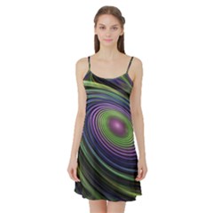 Fractal Pastel Fantasy Colorful Satin Night Slip