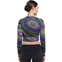 Fractal Pastel Fantasy Colorful Long Sleeve Zip Up Bomber Jacket View2