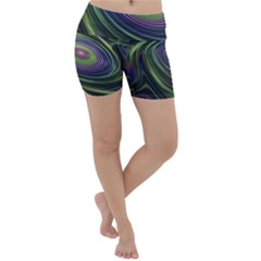 Fractal Pastel Fantasy Colorful Lightweight Velour Yoga Shorts by Pakrebo