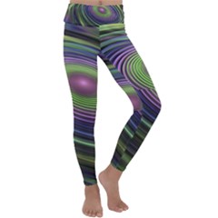 Fractal Pastel Fantasy Colorful Kids  Lightweight Velour Classic Yoga Leggings by Pakrebo