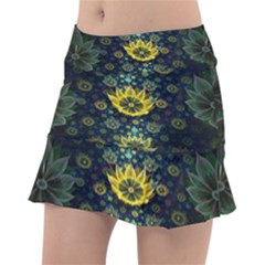 Fractal Undersea Flowers Abstract Tennis Skirt by Pakrebo