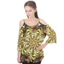 Fractal Flower Petals Gold Flutter Tees View1