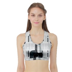 Guitar Chords Guitar Chords Chord Sports Bra With Border by Pakrebo