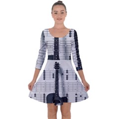 Guitar Chords Guitar Chords Chord Quarter Sleeve Skater Dress