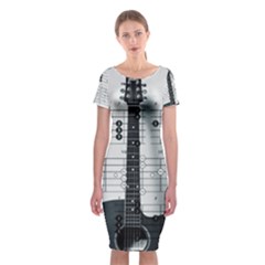 Guitar Chords Guitar Chords Chord Classic Short Sleeve Midi Dress by Pakrebo