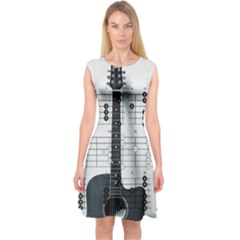 Guitar Chords Guitar Chords Chord Capsleeve Midi Dress by Pakrebo