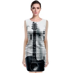 Guitar Chords Guitar Chords Chord Sleeveless Velvet Midi Dress by Pakrebo