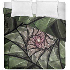 Fractal Flowers Floral Fractal Art Duvet Cover Double Side (king Size) by Pakrebo