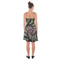 Fractal Flowers Floral Fractal Art Ruffle Detail Chiffon Dress View2