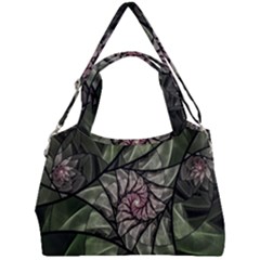 Fractal Flowers Floral Fractal Art Double Compartment Shoulder Bag by Pakrebo