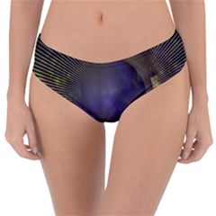 Fractal Earth Rays Design Planet Reversible Classic Bikini Bottoms by Pakrebo