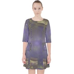 Fractal Earth Rays Design Planet Pocket Dress by Pakrebo