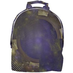 Fractal Earth Rays Design Planet Mini Full Print Backpack by Pakrebo