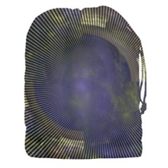 Fractal Earth Rays Design Planet Drawstring Pouch (xxxl) by Pakrebo