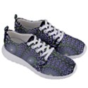 Fractal Blue Green Mirror Flowers Men s Lightweight Sports Shoes View3