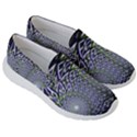 Fractal Blue Green Mirror Flowers Men s Lightweight Slip Ons View3