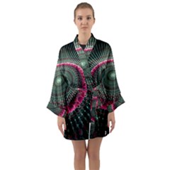 Fractal Circle Fantasy Texture Long Sleeve Kimono Robe by Pakrebo