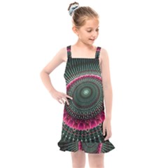 Fractal Circle Fantasy Texture Kids  Overall Dress