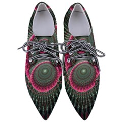 Fractal Circle Fantasy Texture Pointed Oxford Shoes by Pakrebo