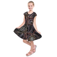 Geometry Math Fractal Art Kids  Short Sleeve Dress