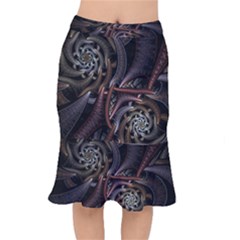 Geometry Math Fractal Art Short Mermaid Skirt by Pakrebo