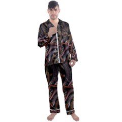 Geometry Math Fractal Art Men s Satin Pajamas Long Pants Set