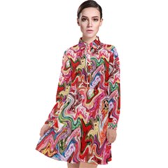 Rp 10 Long Sleeve Chiffon Shirt Dress