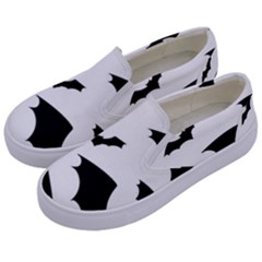 Deathrock Bats Kids  Canvas Slip Ons by ArtistRoseanneJones