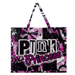 Punk Princess Zipper Large Tote Bag by ArtistRoseanneJones