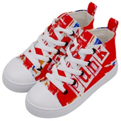 Punk Union Jack Kids  Mid-top Canvas Sneakers by ArtistRoseanneJones