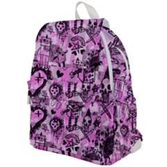 Pink Scene Kid Sketches Top Flap Backpack by ArtistRoseanneJones