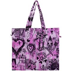 Pink Scene Kid Sketches Canvas Travel Bag by ArtistRoseanneJones