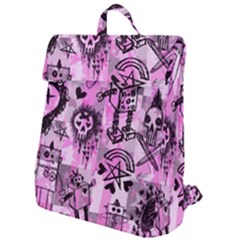 Pink Scene Kid Sketches Flap Top Backpack by ArtistRoseanneJones