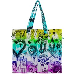 Rainbow Scene Kid Sketches Canvas Travel Bag by ArtistRoseanneJones