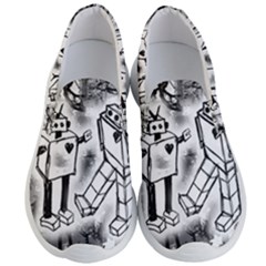 Robot Love Men s Lightweight Slip Ons by ArtistRoseanneJones