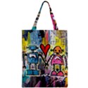 Graffiti Pop Robot Love Zipper Classic Tote Bag View1