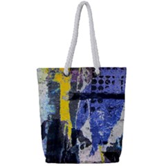 Urban Grunge Full Print Rope Handle Tote (small) by ArtistRoseanneJones