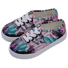 Graffiti Grunge Love Kids  Classic Low Top Sneakers by ArtistRoseanneJones