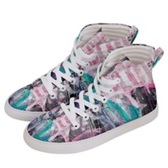 Graffiti Grunge Love Women s Hi-top Skate Sneakers by ArtistRoseanneJones