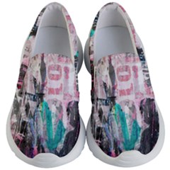 Graffiti Grunge Love Kids  Lightweight Slip Ons by ArtistRoseanneJones