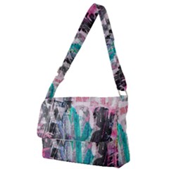 Graffiti Grunge Love Full Print Messenger Bag by ArtistRoseanneJones