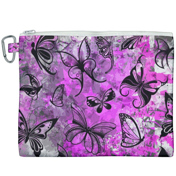 Butterfly Graffiti Canvas Cosmetic Bag (XXXL)