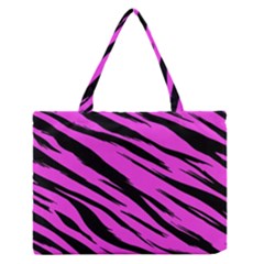 Pink Tiger Zipper Medium Tote Bag by ArtistRoseanneJones