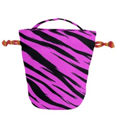 Pink Tiger Drawstring Bucket Bag