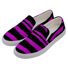 Pink Zebra Men s Canvas Slip Ons by ArtistRoseanneJones