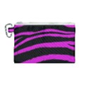 Pink Zebra Canvas Cosmetic Bag (Medium) View1