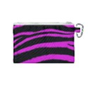 Pink Zebra Canvas Cosmetic Bag (Medium) View2